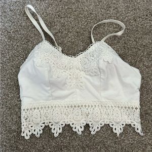 White crop top
